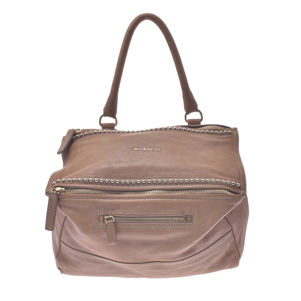 GIVENCHY Pandora Bag Beige Calfskin Shoulder